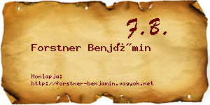 Forstner Benjámin névjegykártya